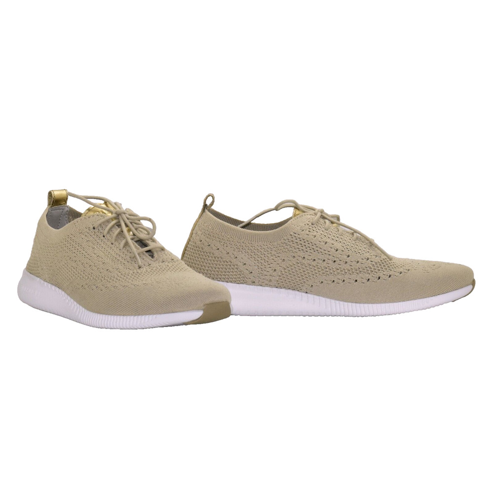 A8 NEW COLE HAAN 2 ZEROGRAND Stitchlite Rye Knit Optic White Oxford W11154 Sz 9B